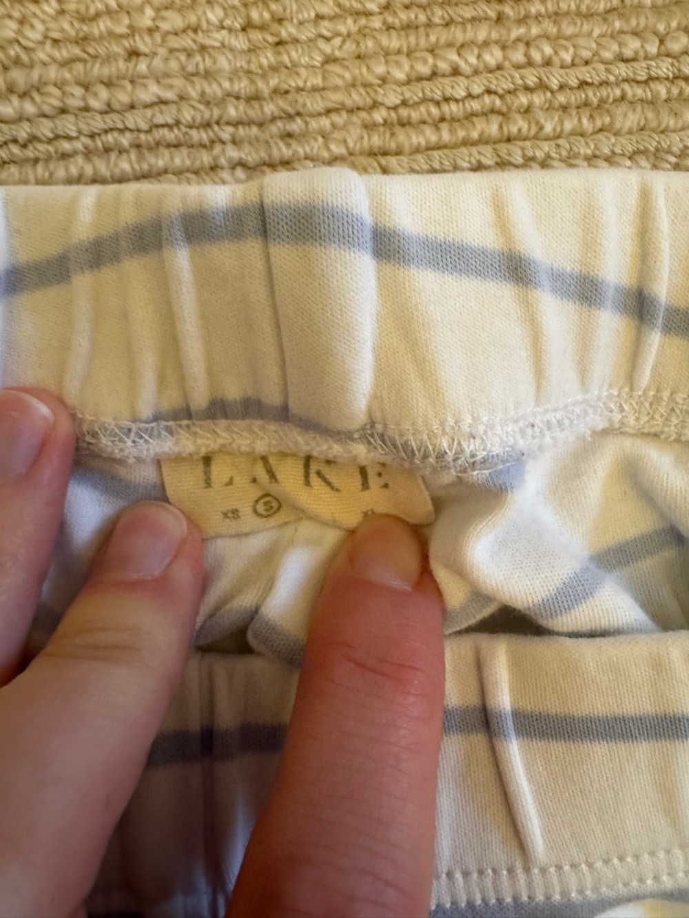Lake Pajamas Striped Cotton Pajama Set - Size Small Tall - Picture 5 of 7